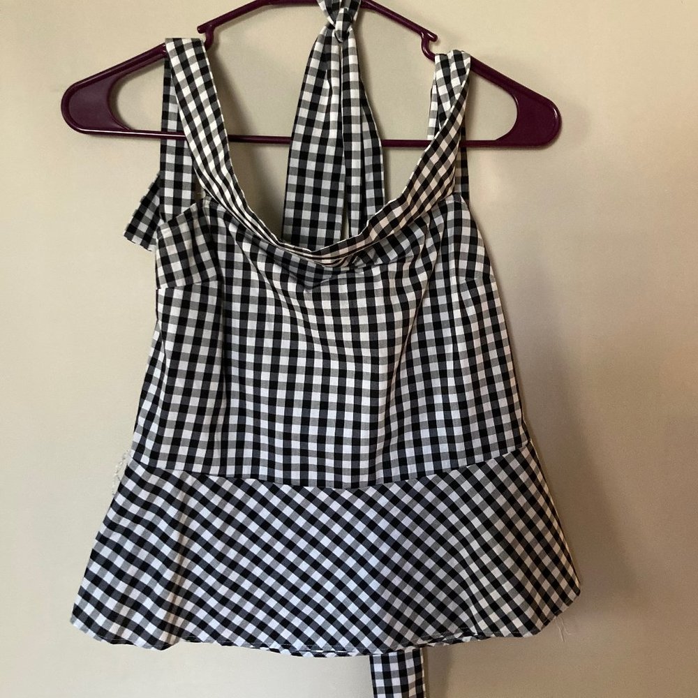 Pretty gingham print blouse